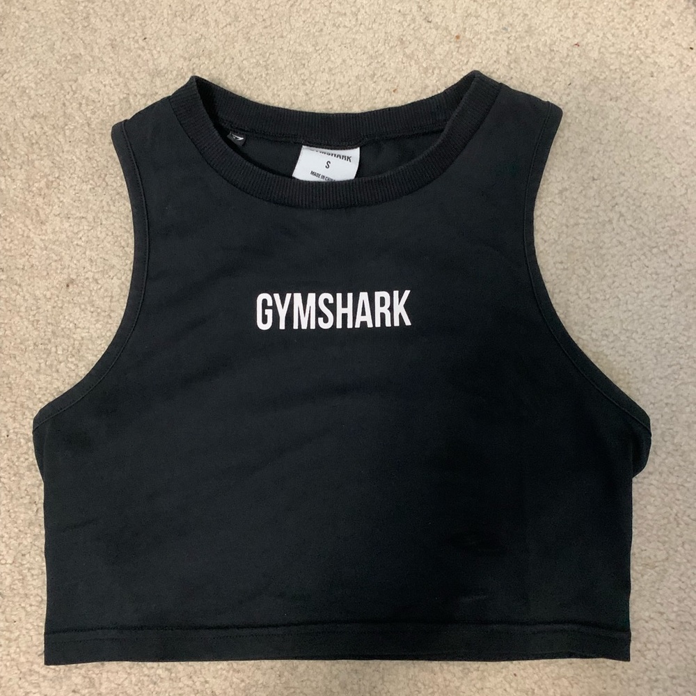 Gymshark black tank top crop top